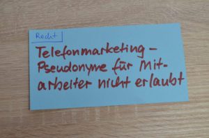 Telemarketing / Telefonmarketing-Urteil