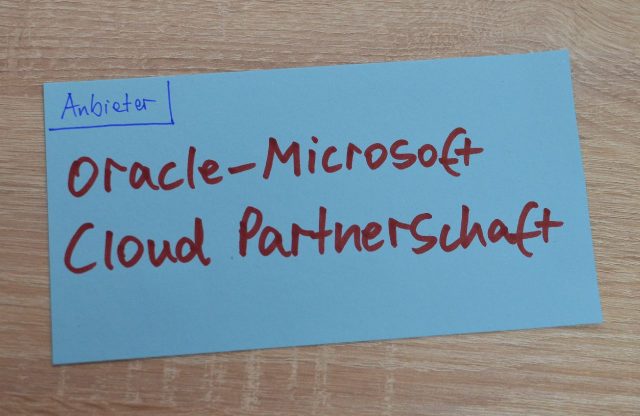 Oracle-Microsoft Cloud Partnerschaft