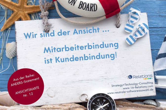 Ansichtskarte zum Thema Mitarbeiterbindung und Kundenbindung