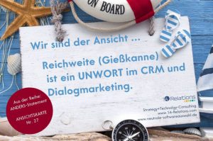 Ansichtskarte zum Thema Reichweite und CRM